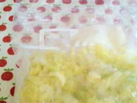 白菜の芯冷凍保存
